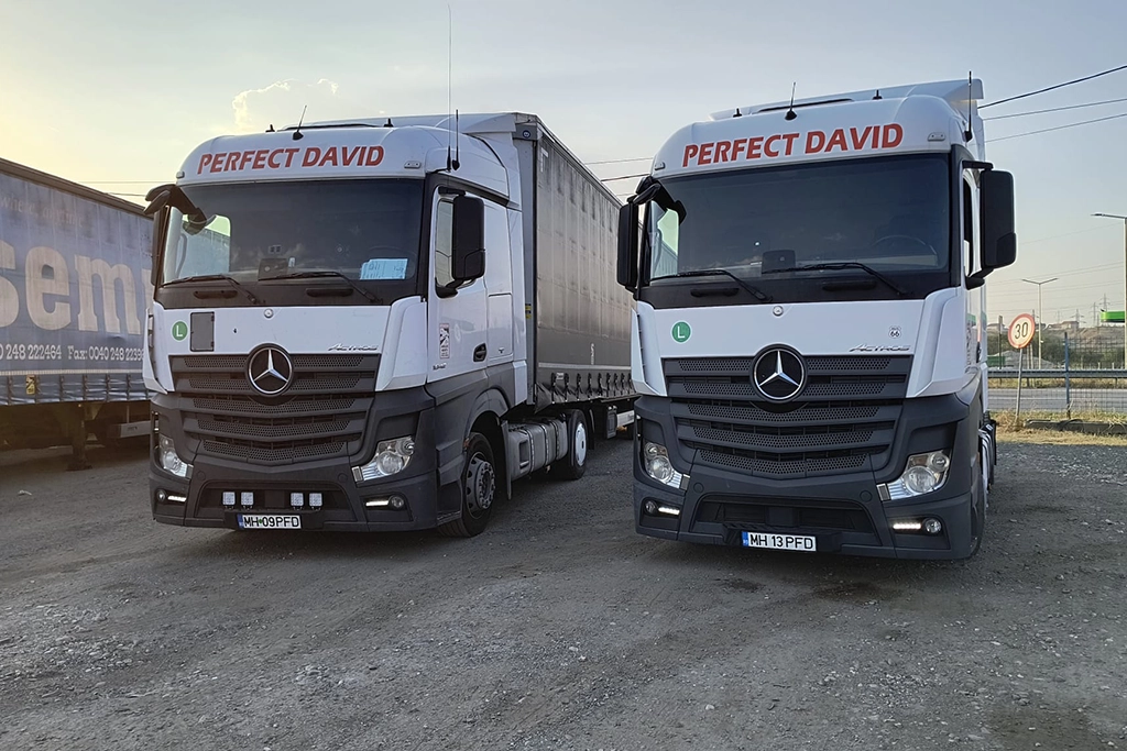 Camioane din flota Perfect David pregatite de transport marfuri acolo unde ai nevoie